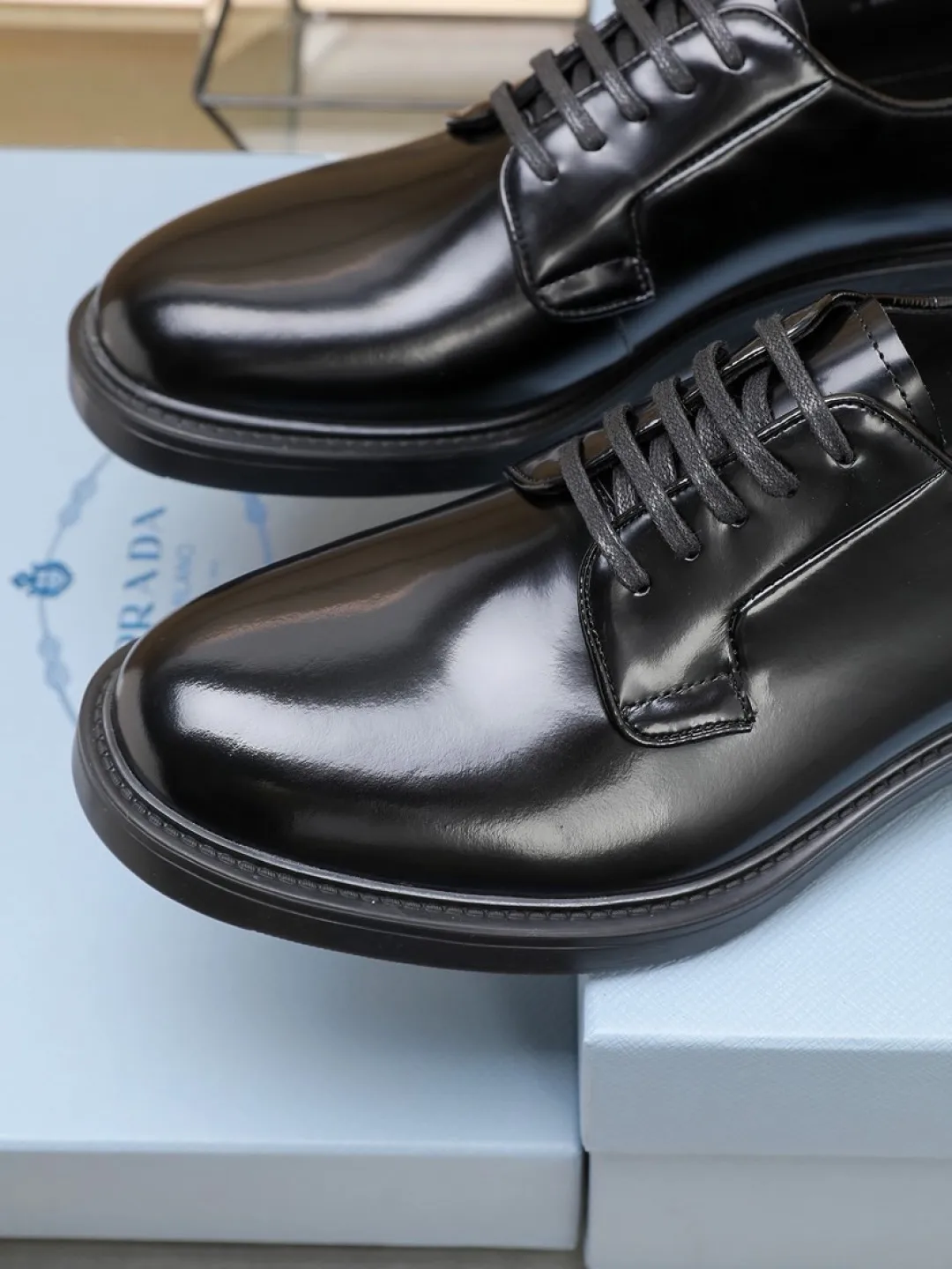 P640💰🔥《PRADA》👏Latest • High-end top brand luxury ~ purchasing agency, top quality. New fashionable business men's shoes🔜The uppers are made of original open-edge beaded cowhide➕cowhide·lining, with fine workmanship. The original stylish and soft combination wear-resistant and non-slip outsole is light and comfortable on the feet. The real thing looks better in real life. Size: 38/45